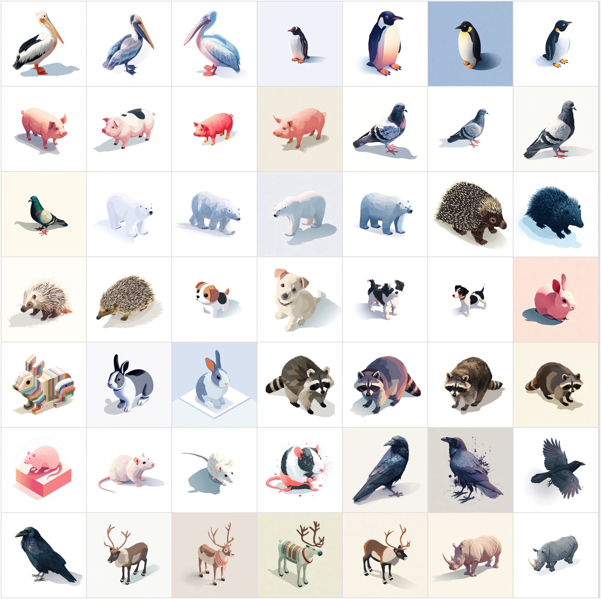443 Isometric Animal Illustrations