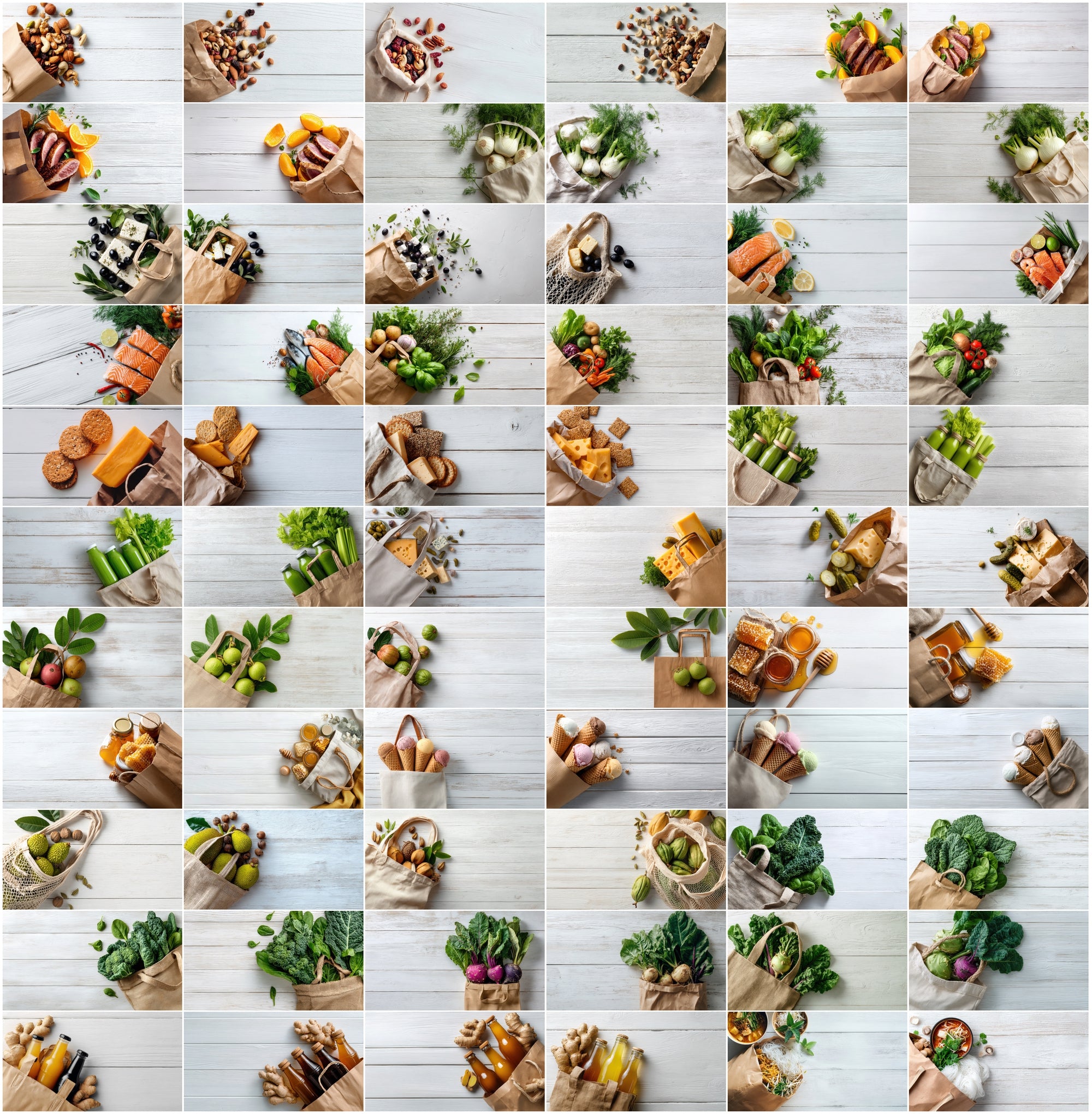 625 Top-View Hero Background Images for Food Brands