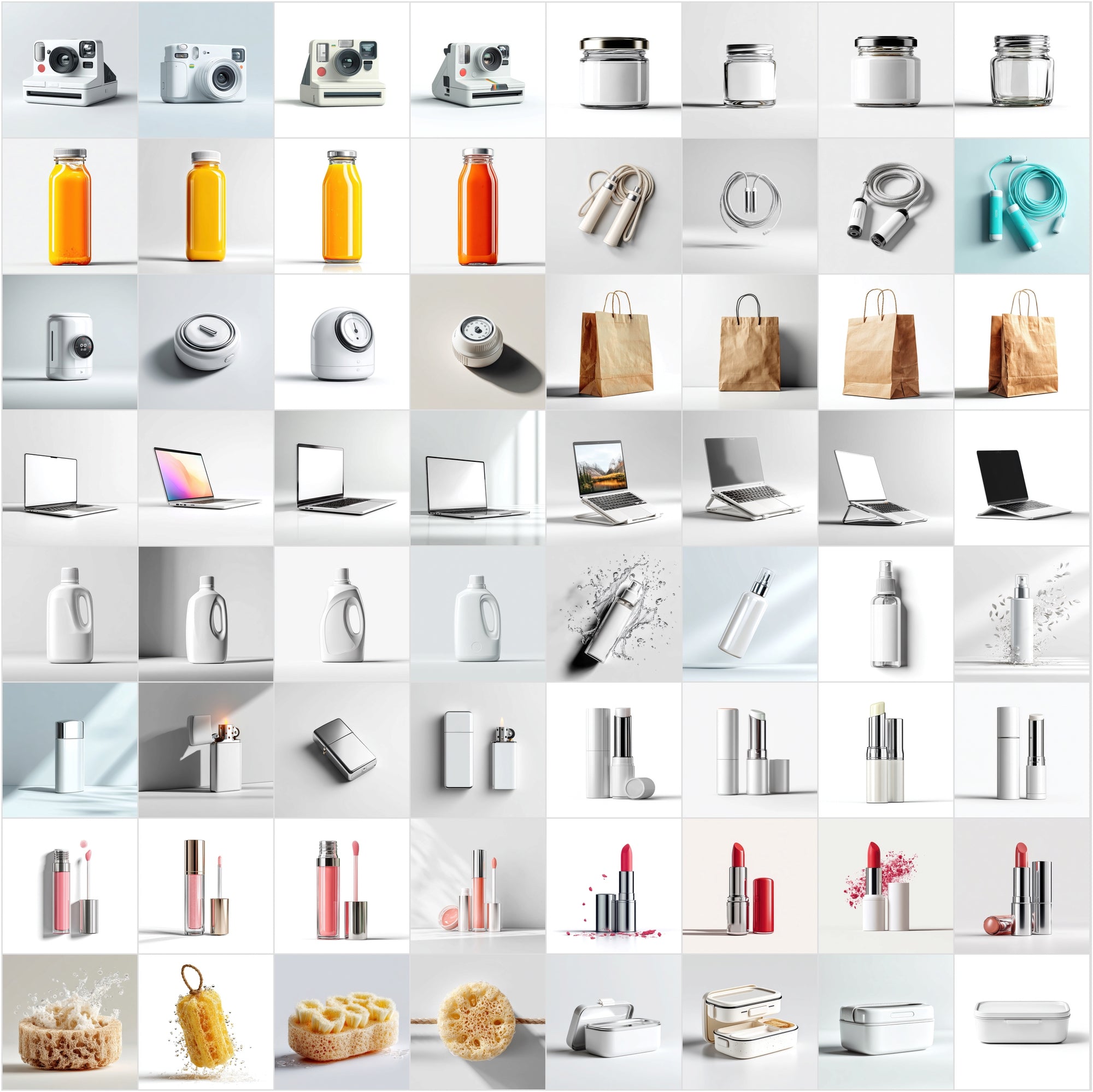 850 Product Mockup Images Bundle - Minimal