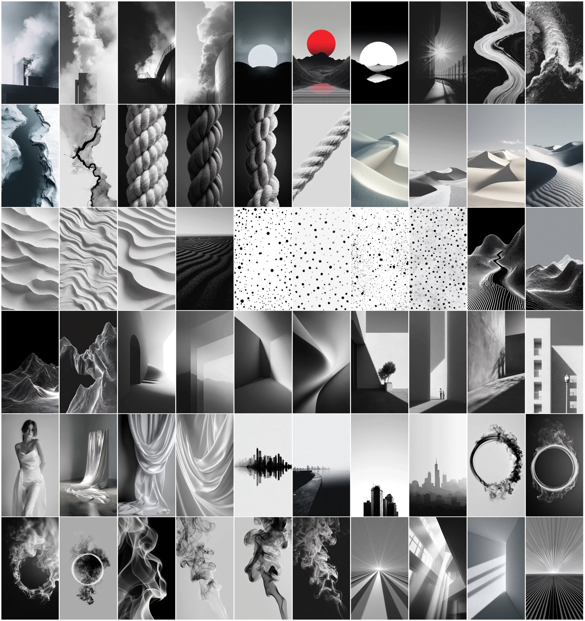 625 Minimal Monochrome Abstract Images | Modern Black & White Backgrounds