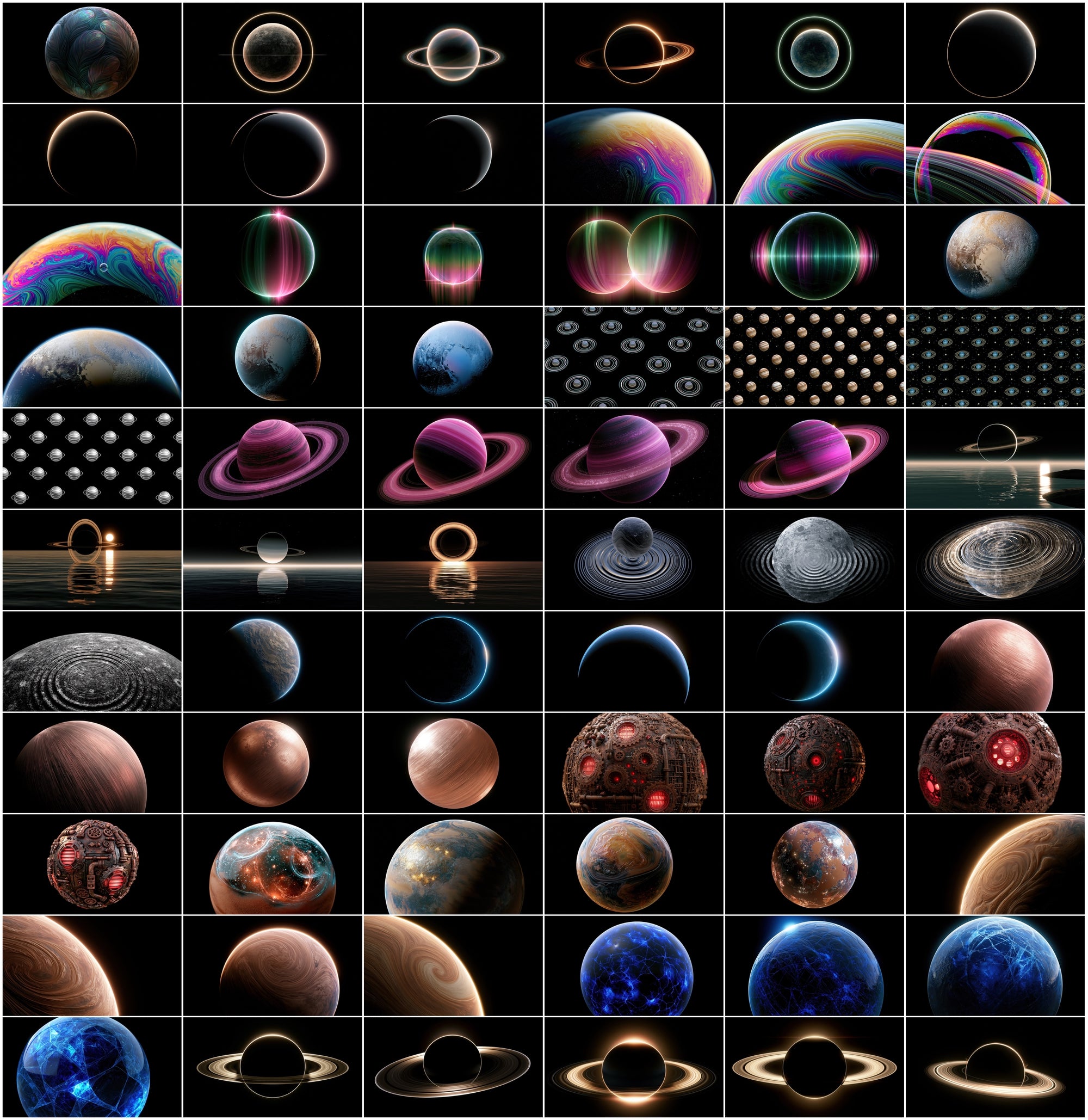 640 3D Planet Wallpapers | AMOLED Space Backgrounds Bundle