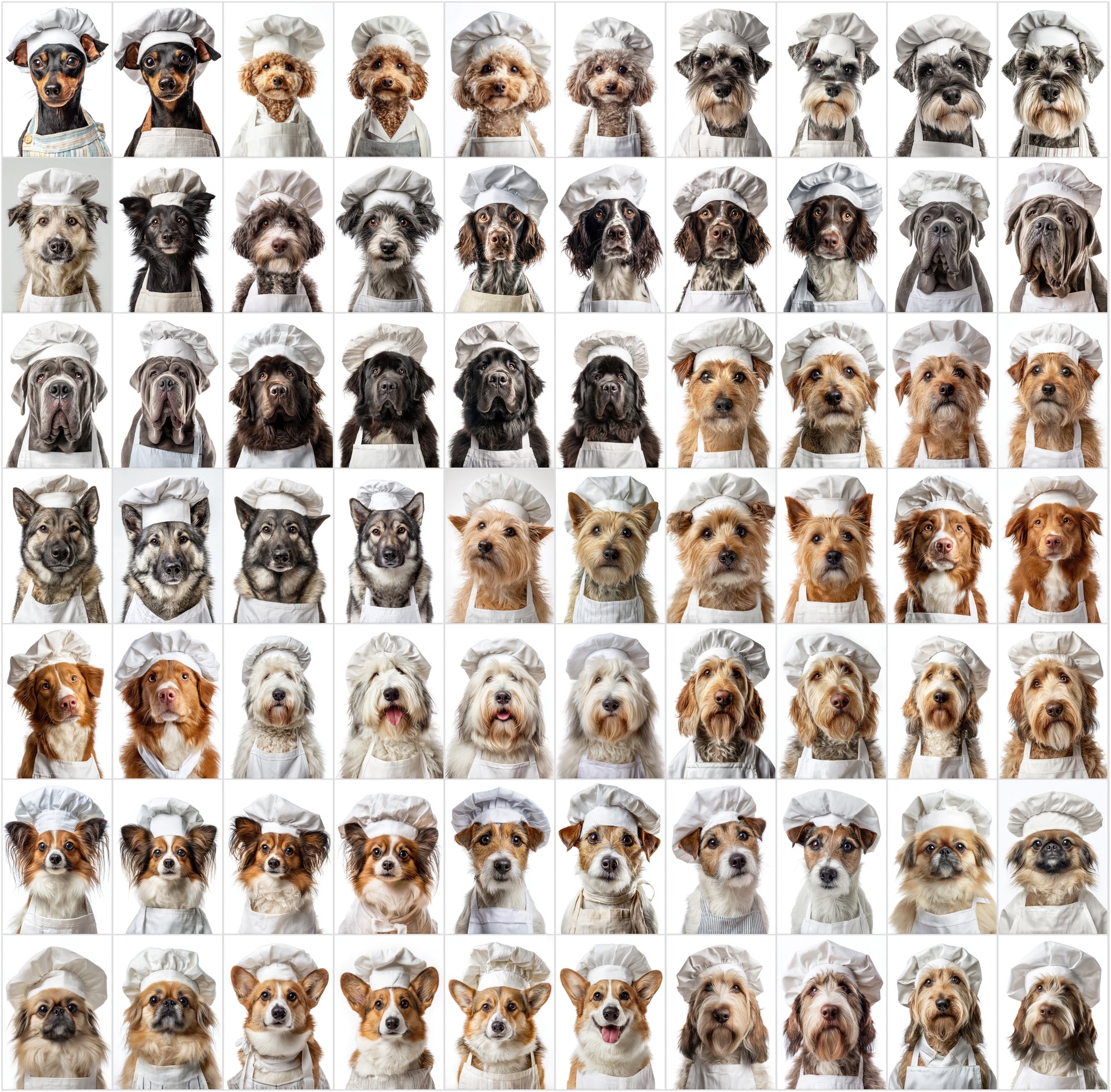 780 Realistic Dog Chef Photos | Dog Breed Clipart Bundle