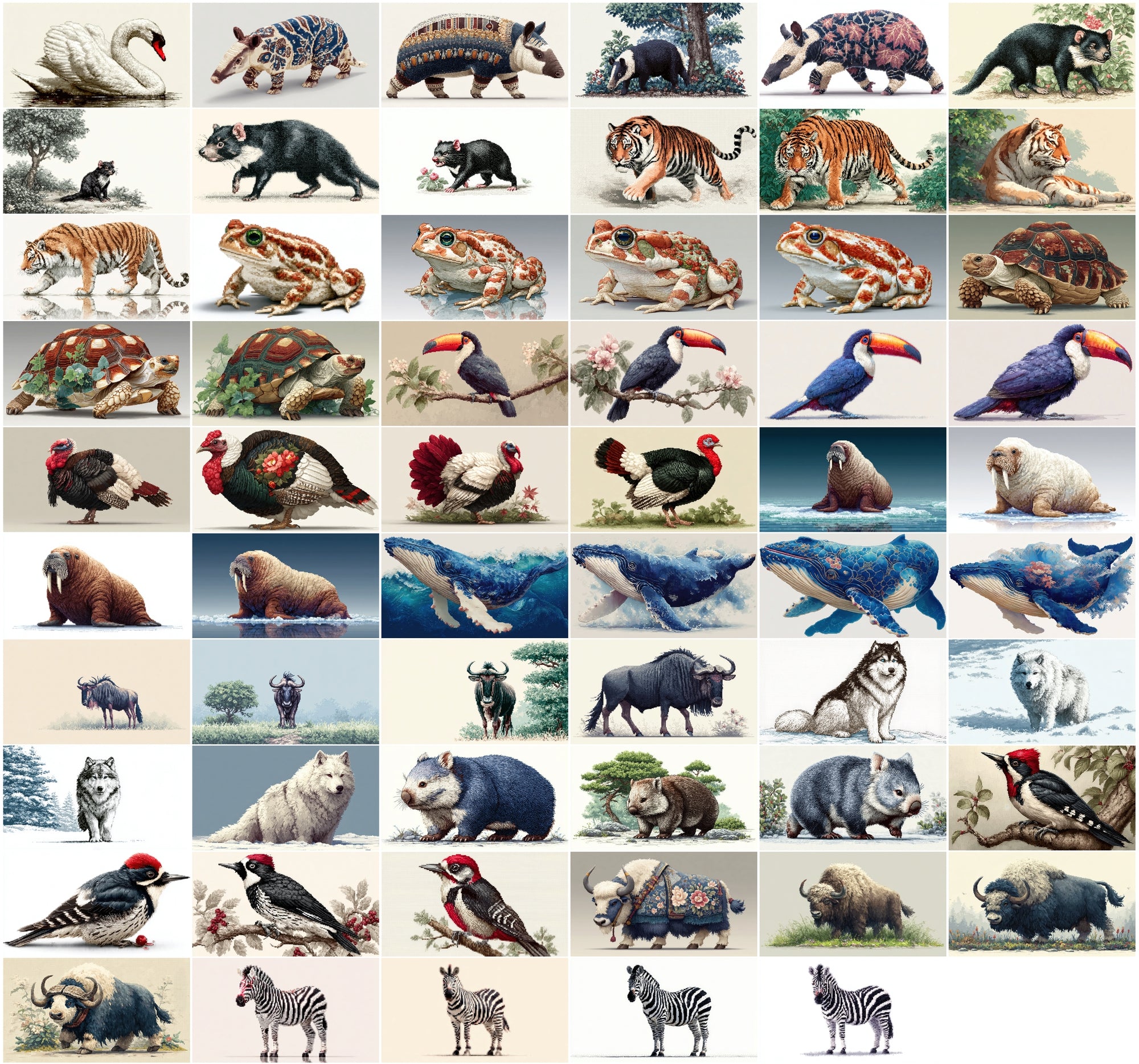 520 Pixel Art Animal Sprites Bundle – Commercial License, High-Resolution JPG Assets for Games, Prints & Creative Projects