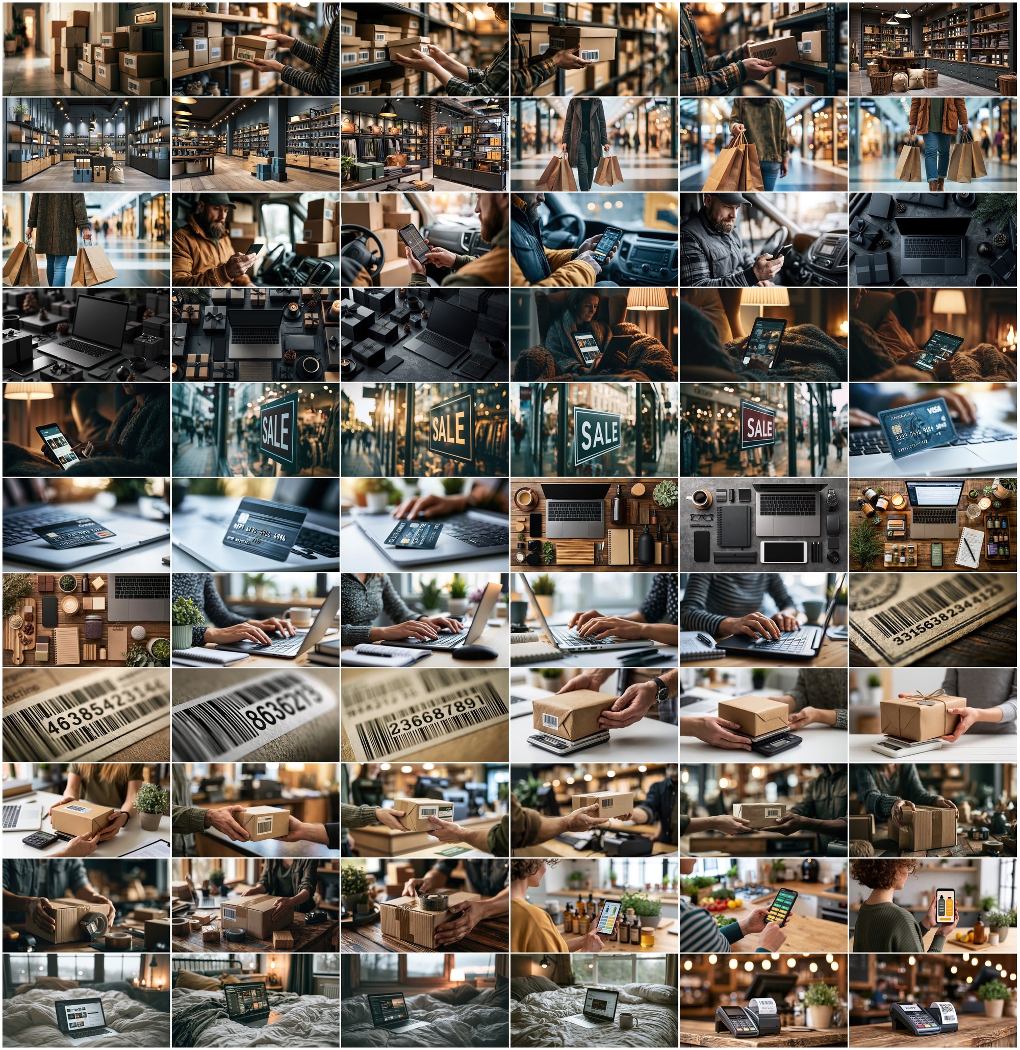 590 E-Commerce Stock Photos Bundle | Online Shopping, Delivery & Payment Images | Commercial Use JPG Pack