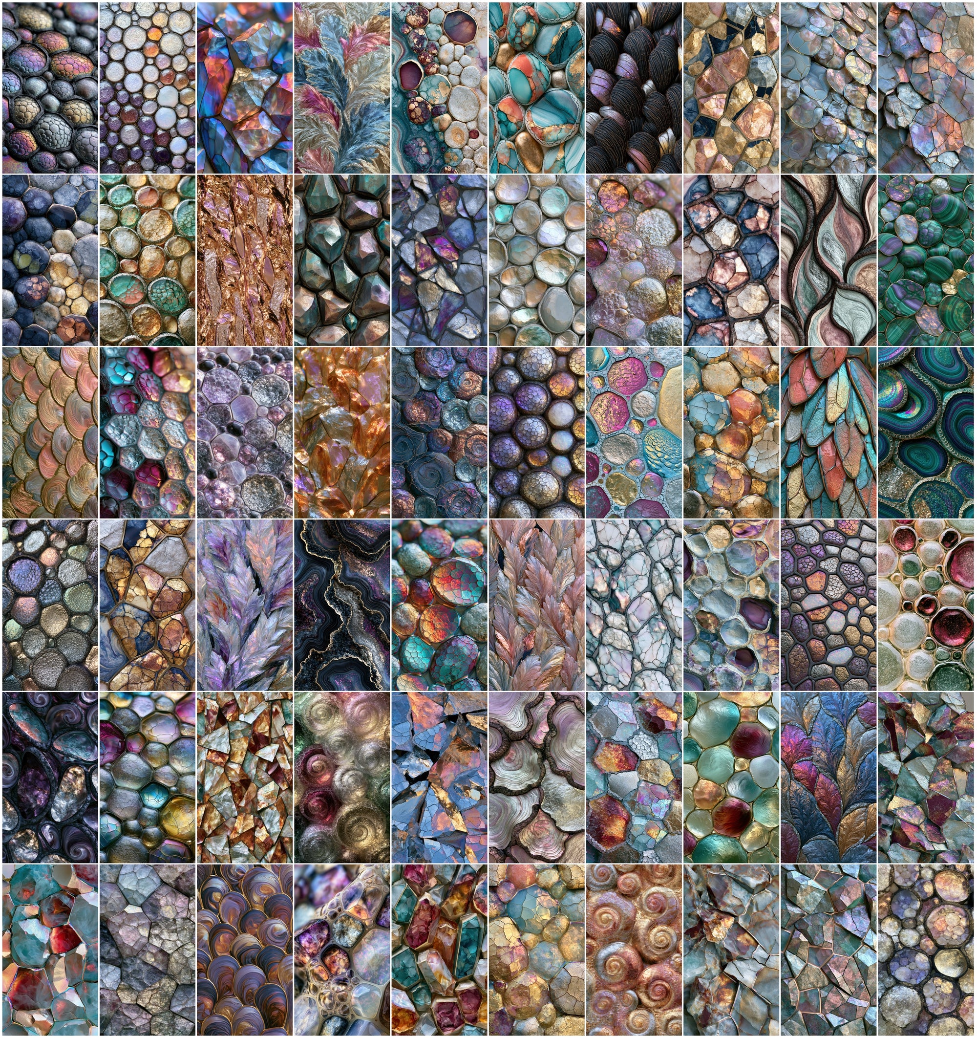 640 Abstract Iridescent Background Images | Textured Metallic Digital Paper Pack for Print & Design