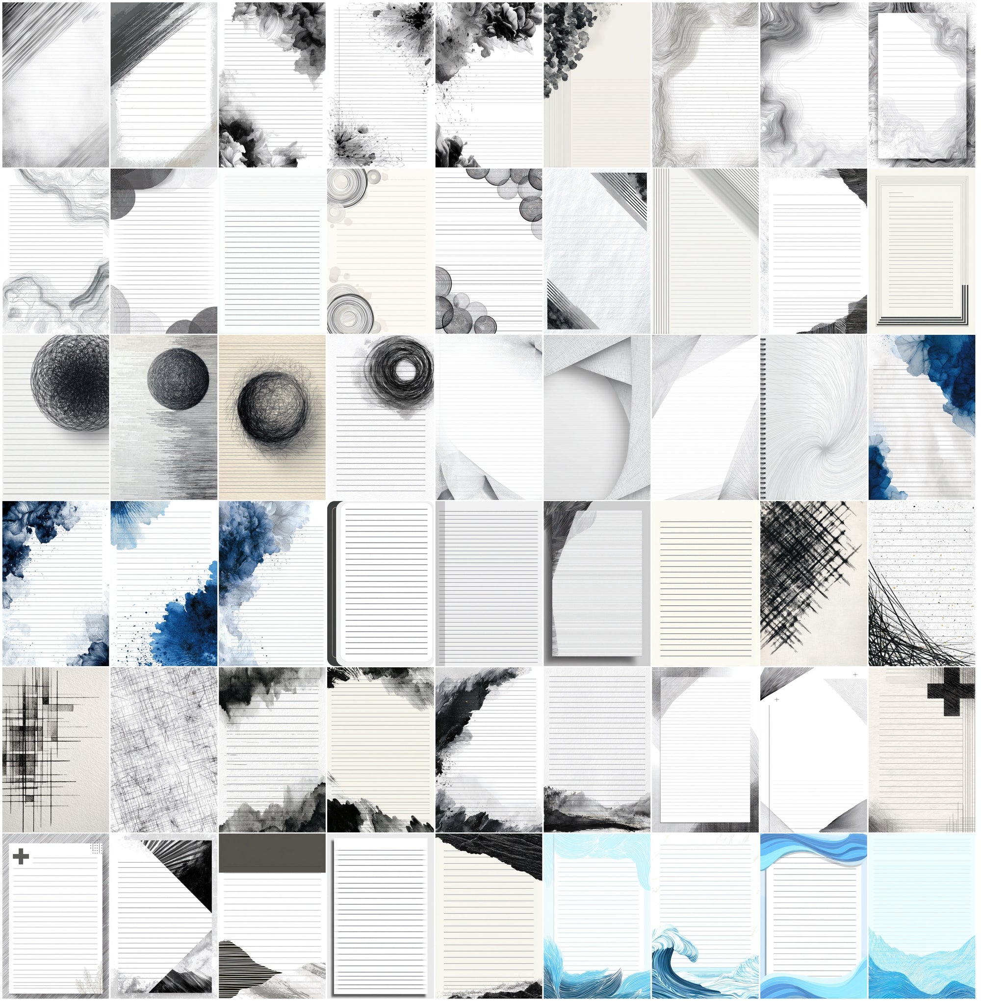 636 Decorative Lined Paper Designs — Boho, Vintage, Cottagecore, Modern Styles for Journals, Planners and Printables
