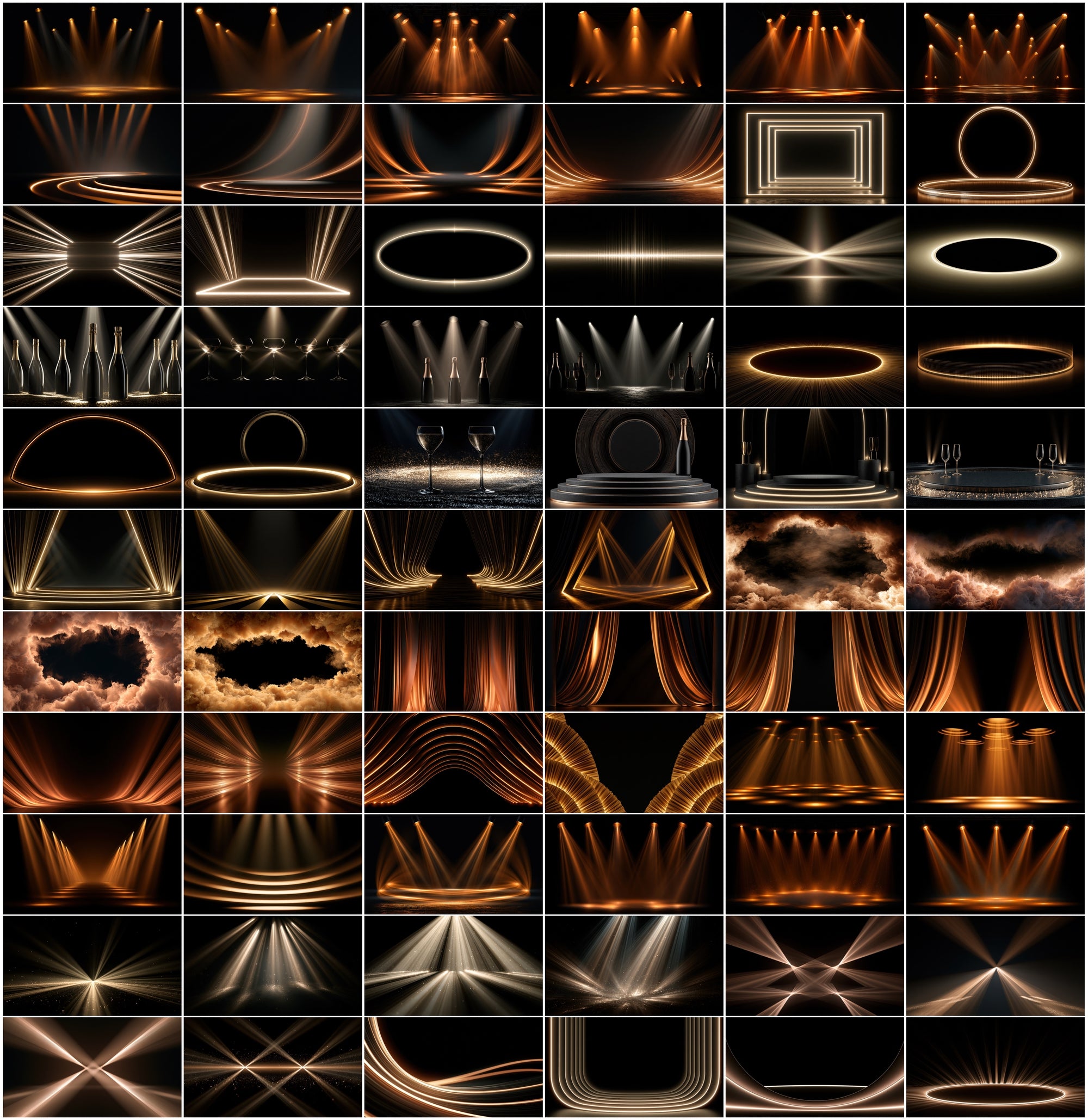 690 Spotlight Backgrounds Bundle – Luxury Stage Lighting JPG Images with Commercial License