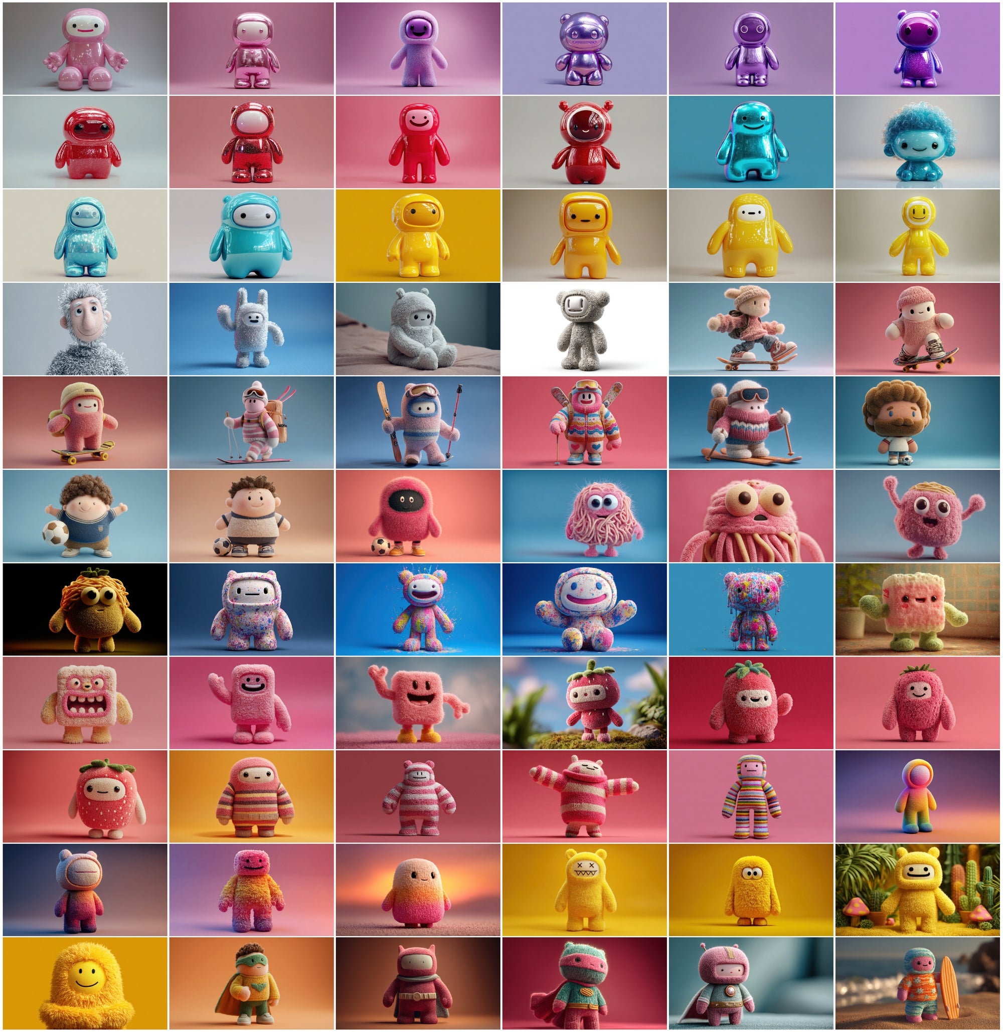 620 Cute Character Clipart Bundle: Bold Pop Art Graphics