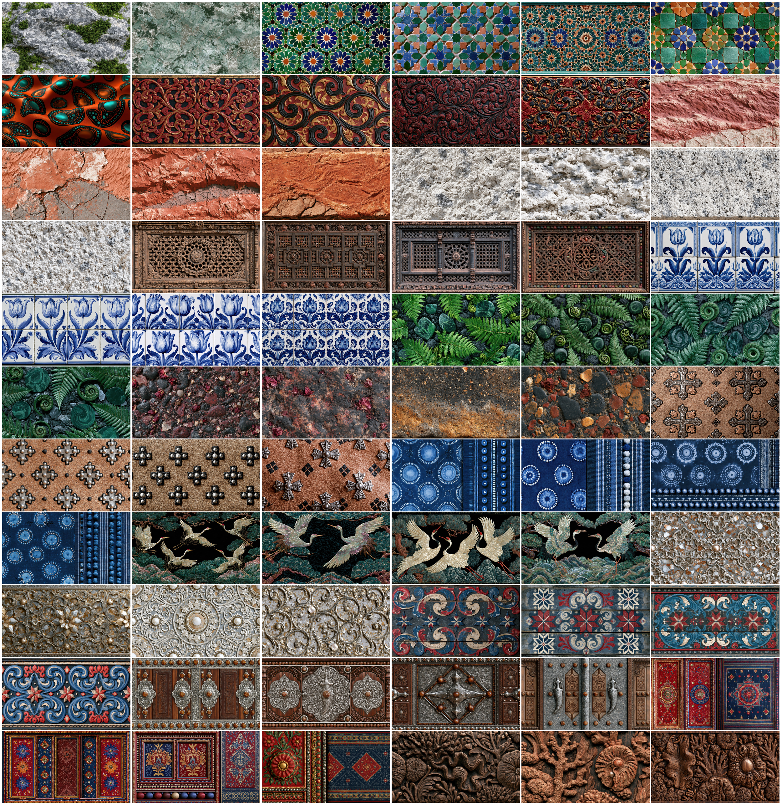 790 World Textures Bundle, Global Cultural Pattern Backgrounds, Ethnic Texture Digital Paper Pack