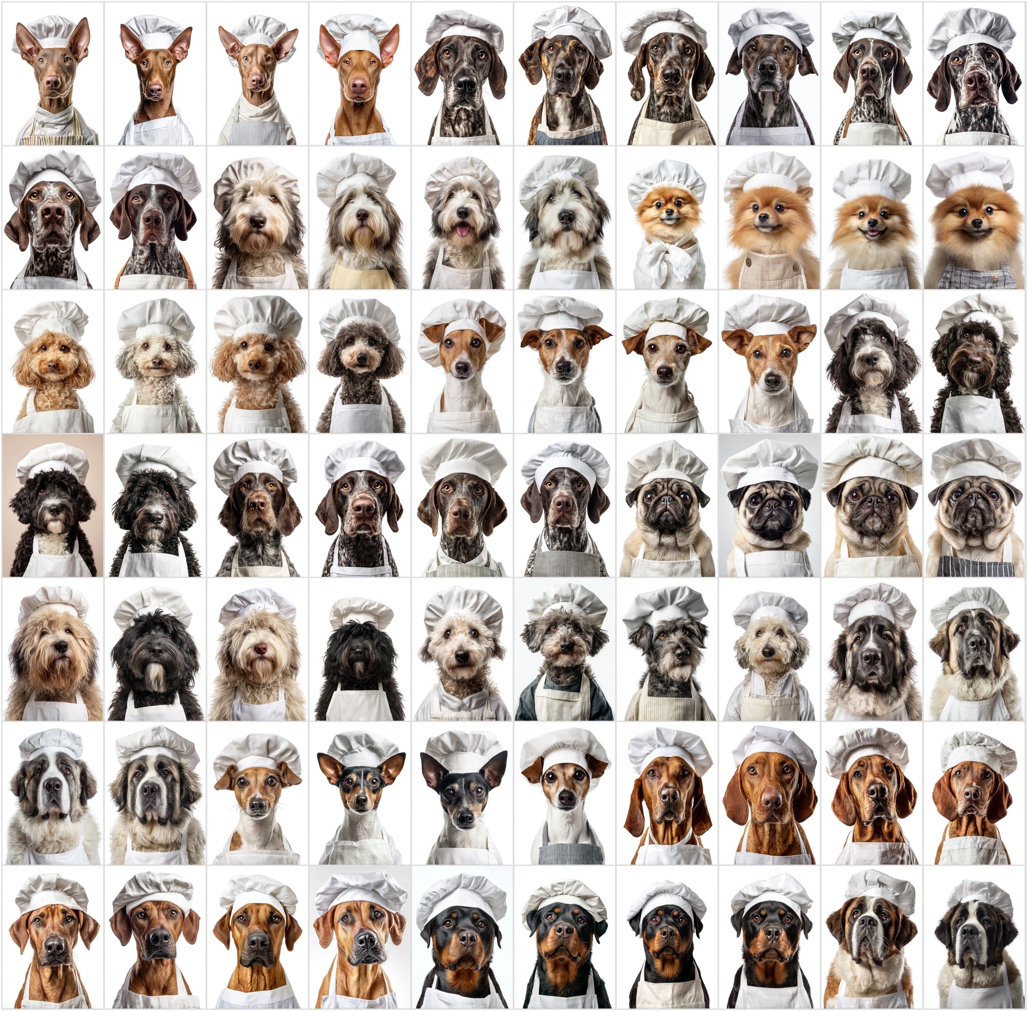 780 Realistic Dog Chef Photos | Dog Breed Clipart Bundle