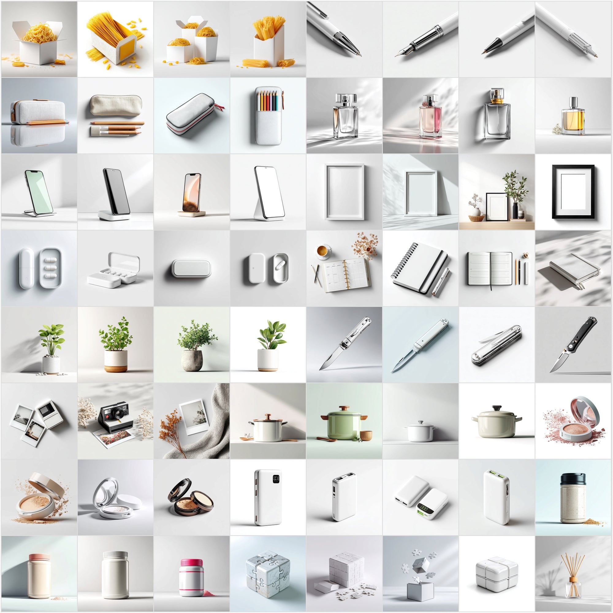 850 Product Mockup Images Bundle - Minimal