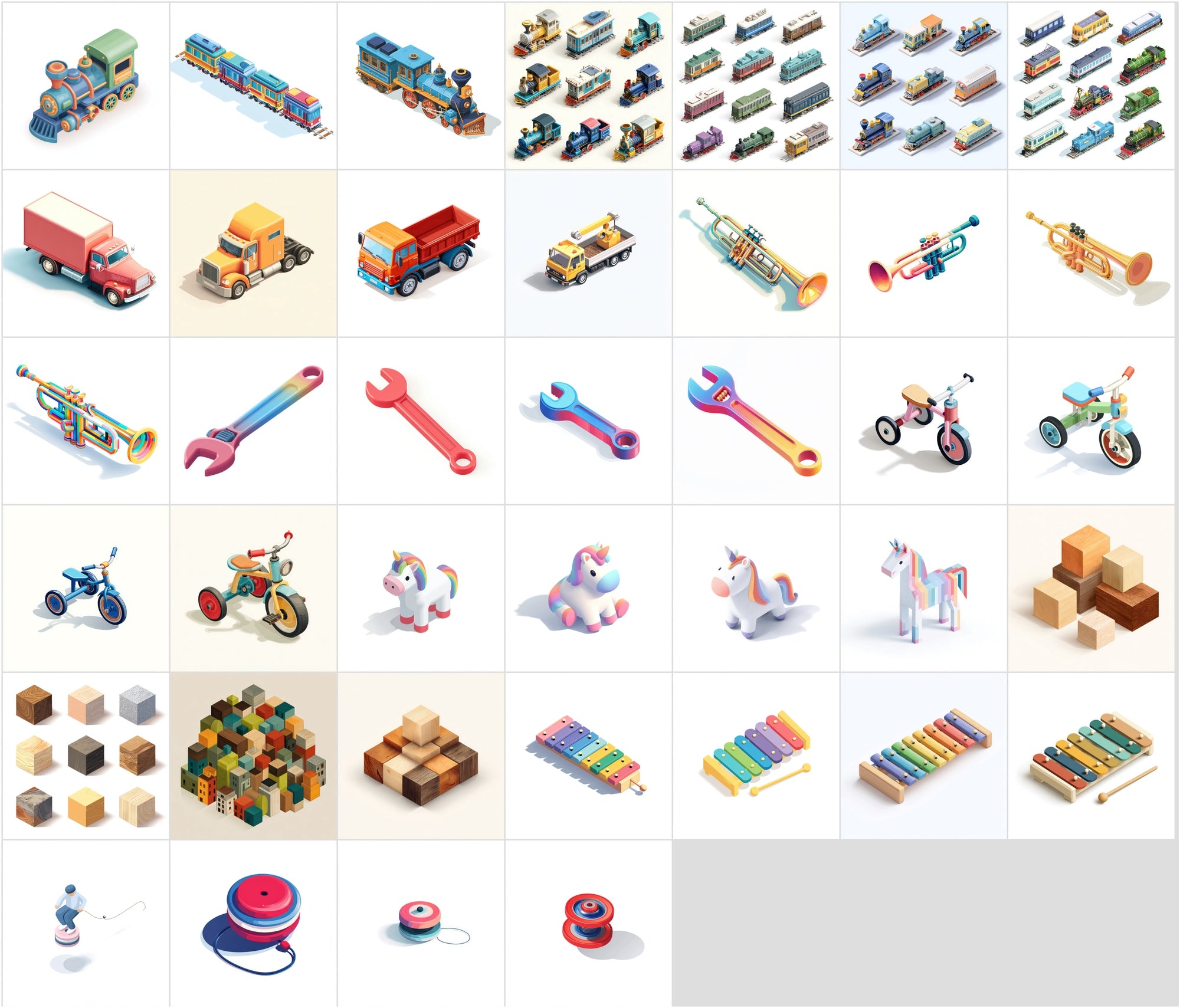 431 Isometric Toy Illustrations