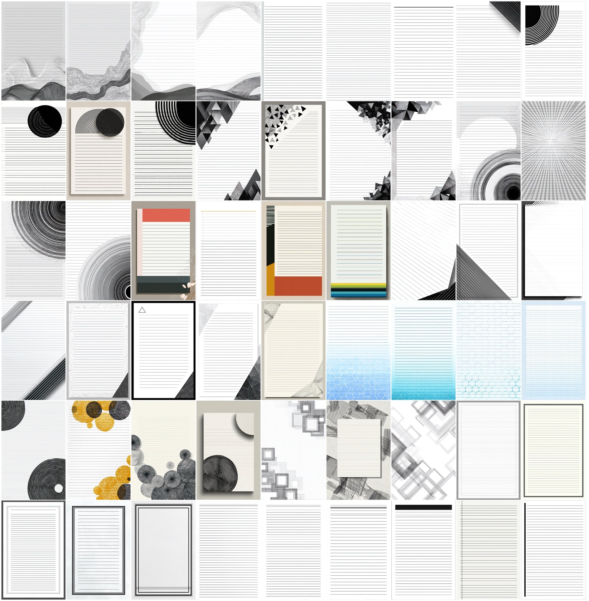 636 Decorative Lined Paper Designs — Boho, Vintage, Cottagecore, Modern Styles for Journals, Planners and Printables