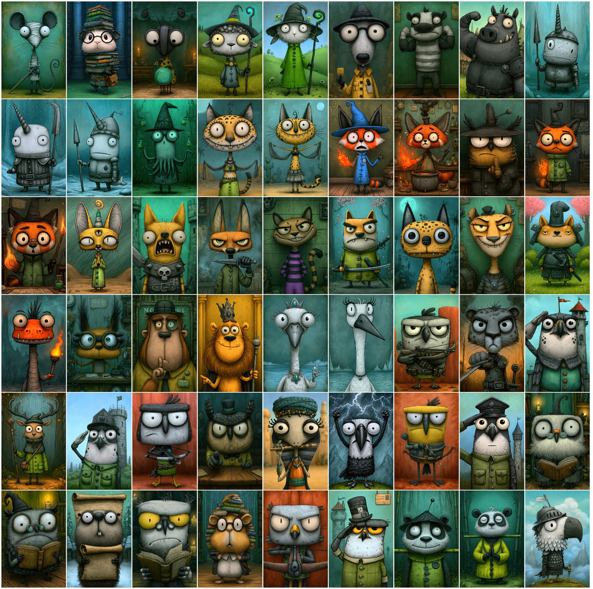 640 Animal Images Bundle – High-Res JPG Animal Art, Illustrations & Portraits with Commercial License for Print, POD & Digital Use