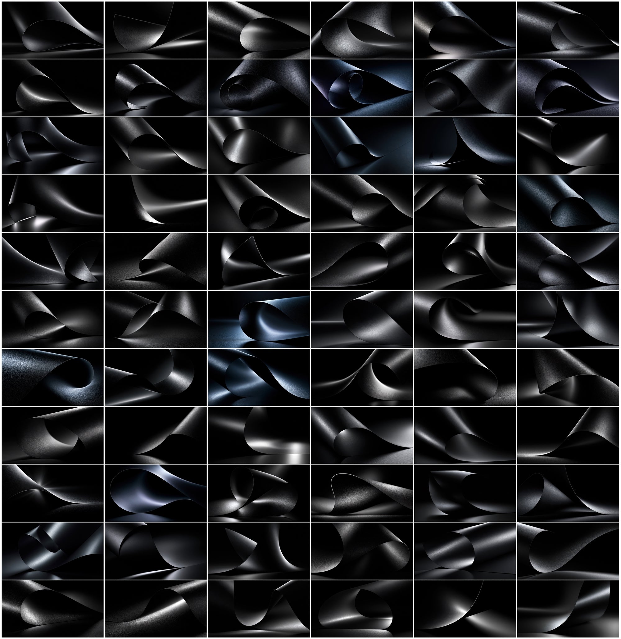 780 Black Paper Curl Backgrounds, Dark Minimal JPG Bundle, Commercial License