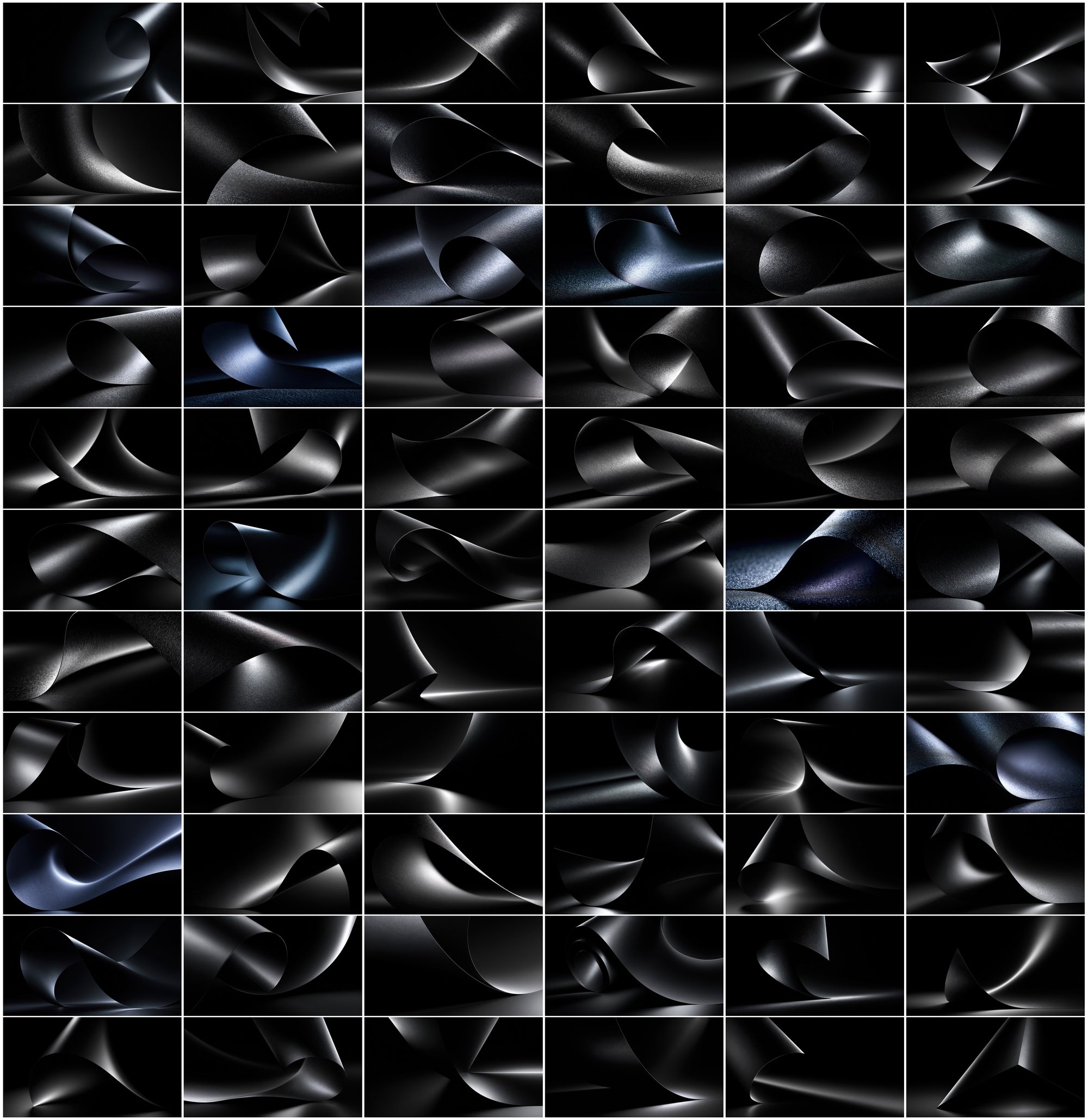 780 Black Paper Curl Backgrounds, Dark Minimal JPG Bundle, Commercial License