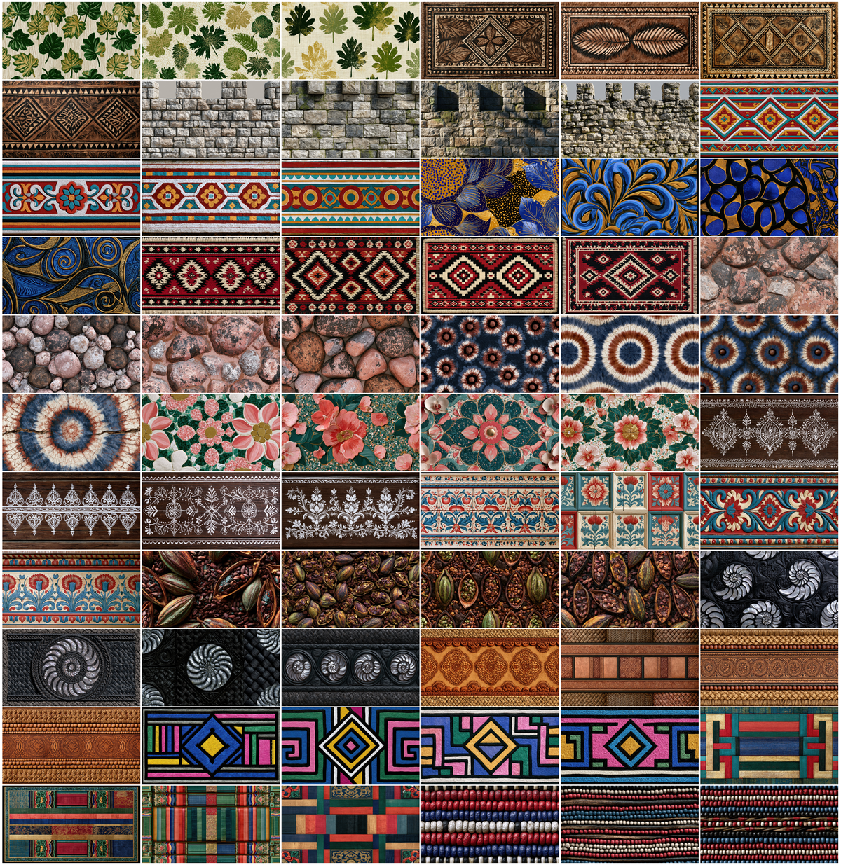 790 World Textures Bundle, Global Cultural Pattern Backgrounds, Ethnic Texture Digital Paper Pack