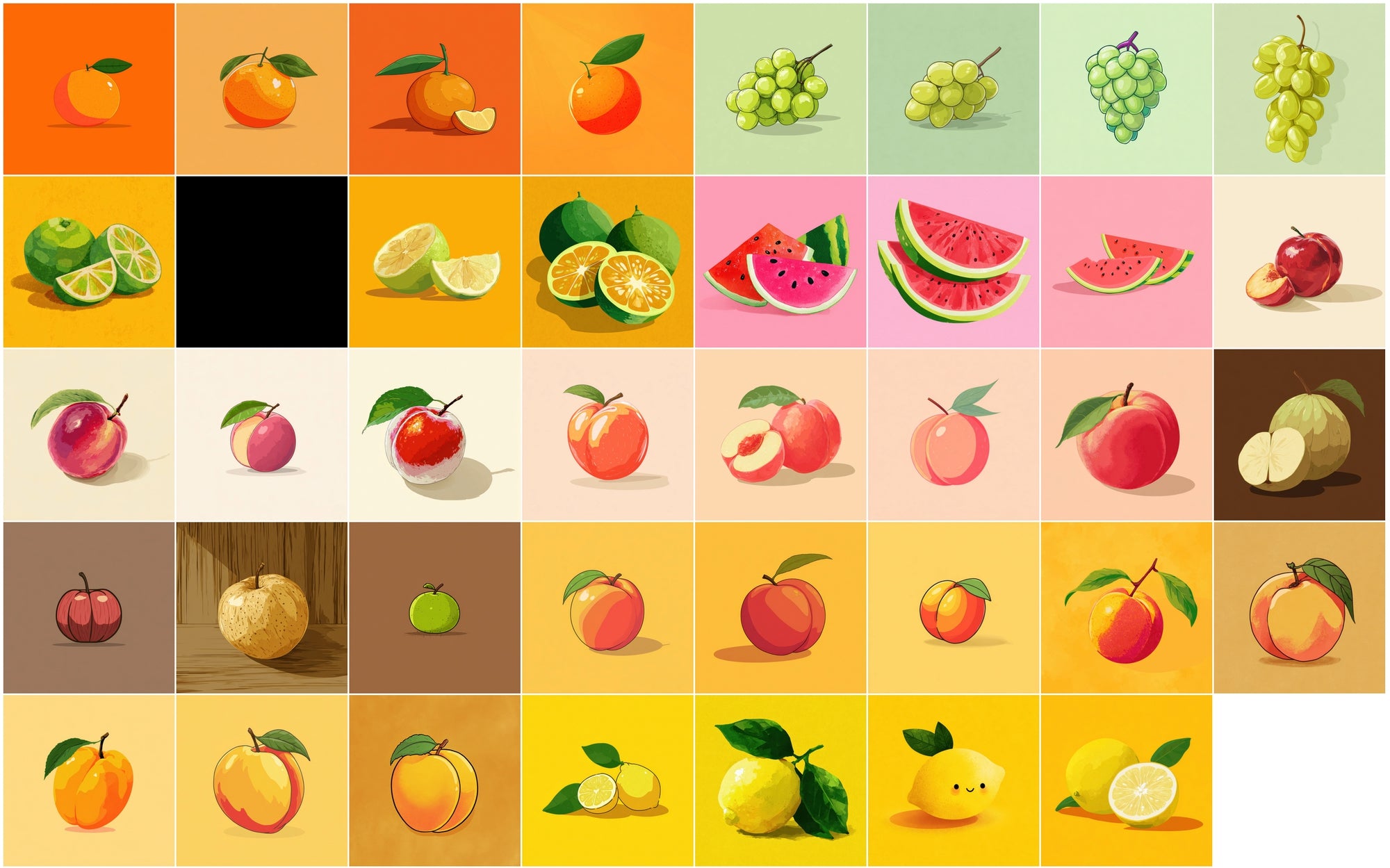 610 Fruit Images Bundle | Colorful Fruit Illustrations