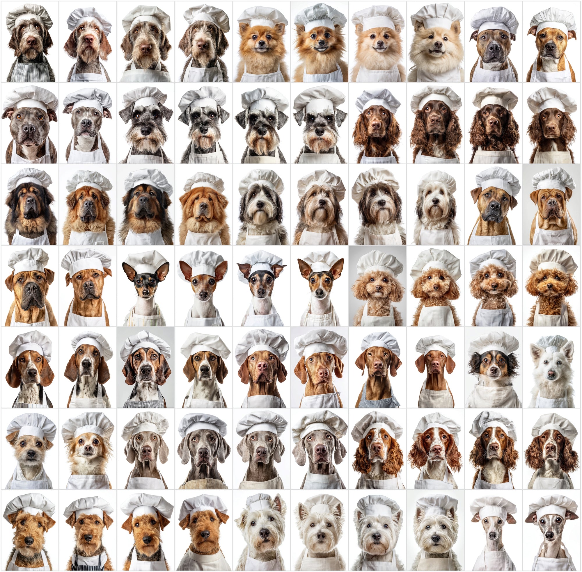780 Realistic Dog Chef Photos | Dog Breed Clipart Bundle