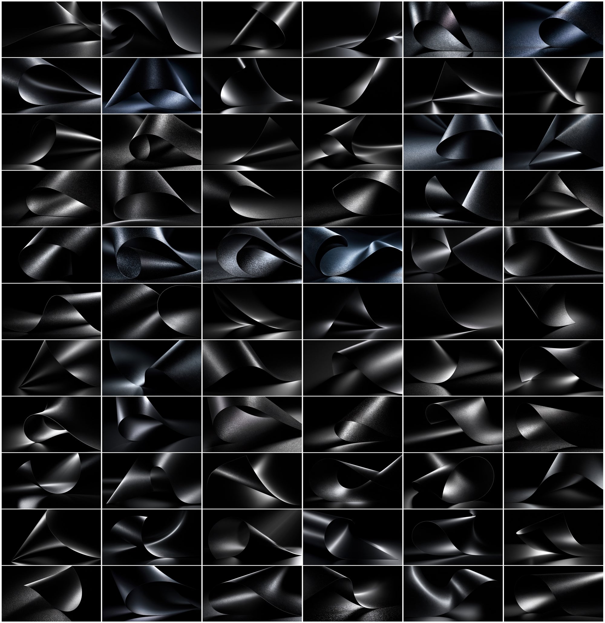 780 Black Paper Curl Backgrounds, Dark Minimal JPG Bundle, Commercial License
