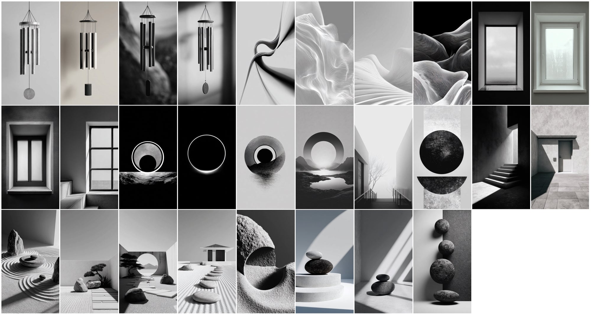 625 Minimal Monochrome Abstract Images | Modern Black & White Backgrounds