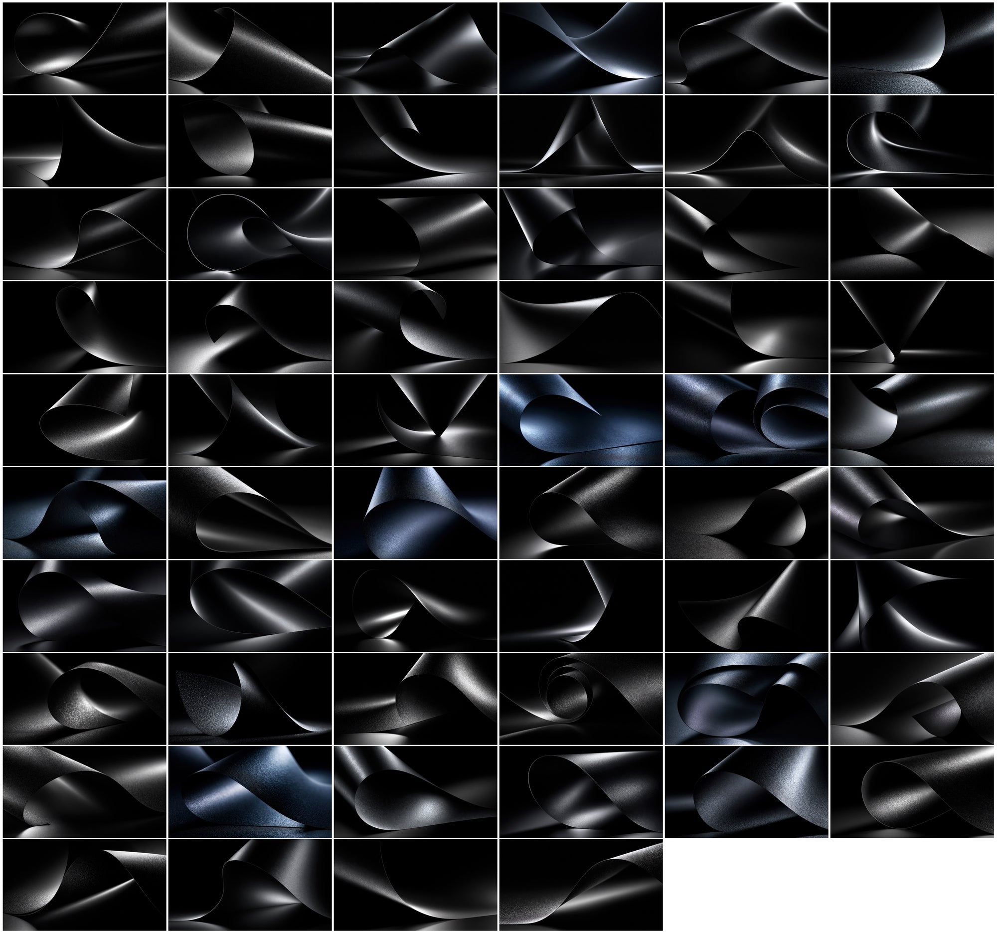 780 Black Paper Curl Backgrounds, Dark Minimal JPG Bundle, Commercial License