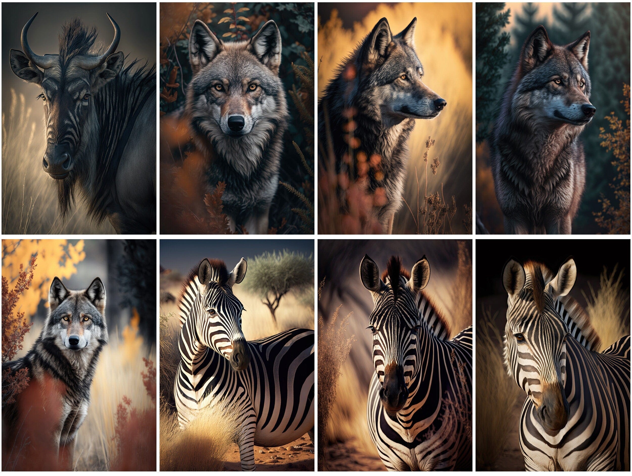 Transform Your Home with 200 Unique Animal Prints | Affordable Art for Animal Lovers Digital Download Sumobundle