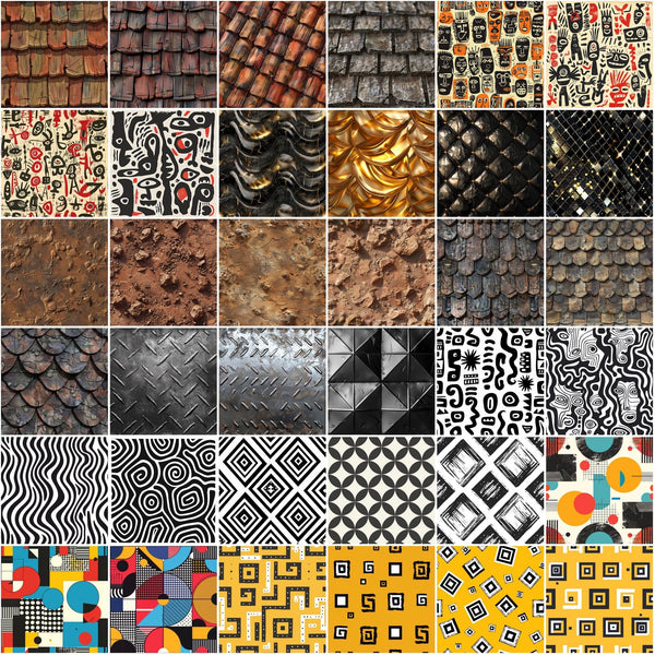 Unique Texture Patterns Ultimate Collection of 380 Seamless Patterns: Diverse Textures & Geome