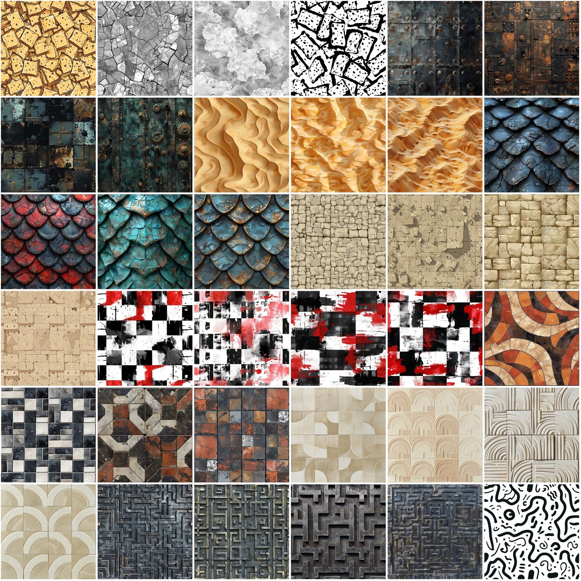 Ultimate Collection of 380 Seamless Patterns: Diverse Textures & Geometric Designs with Commercial License Sumobundle