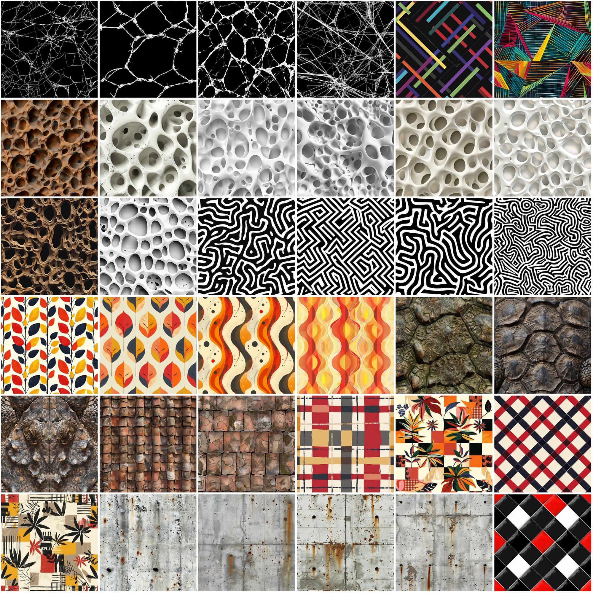 Ultimate Collection of 380 Seamless Patterns: Diverse Textures & Geometric Designs with Commercial License Sumobundle