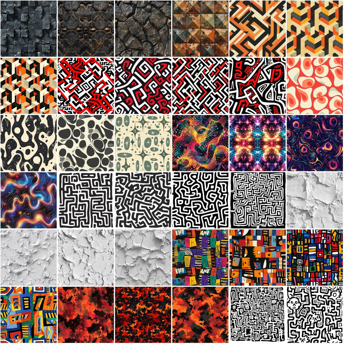 Ultimate Collection of 380 Seamless Patterns: Diverse Textures & Geome
