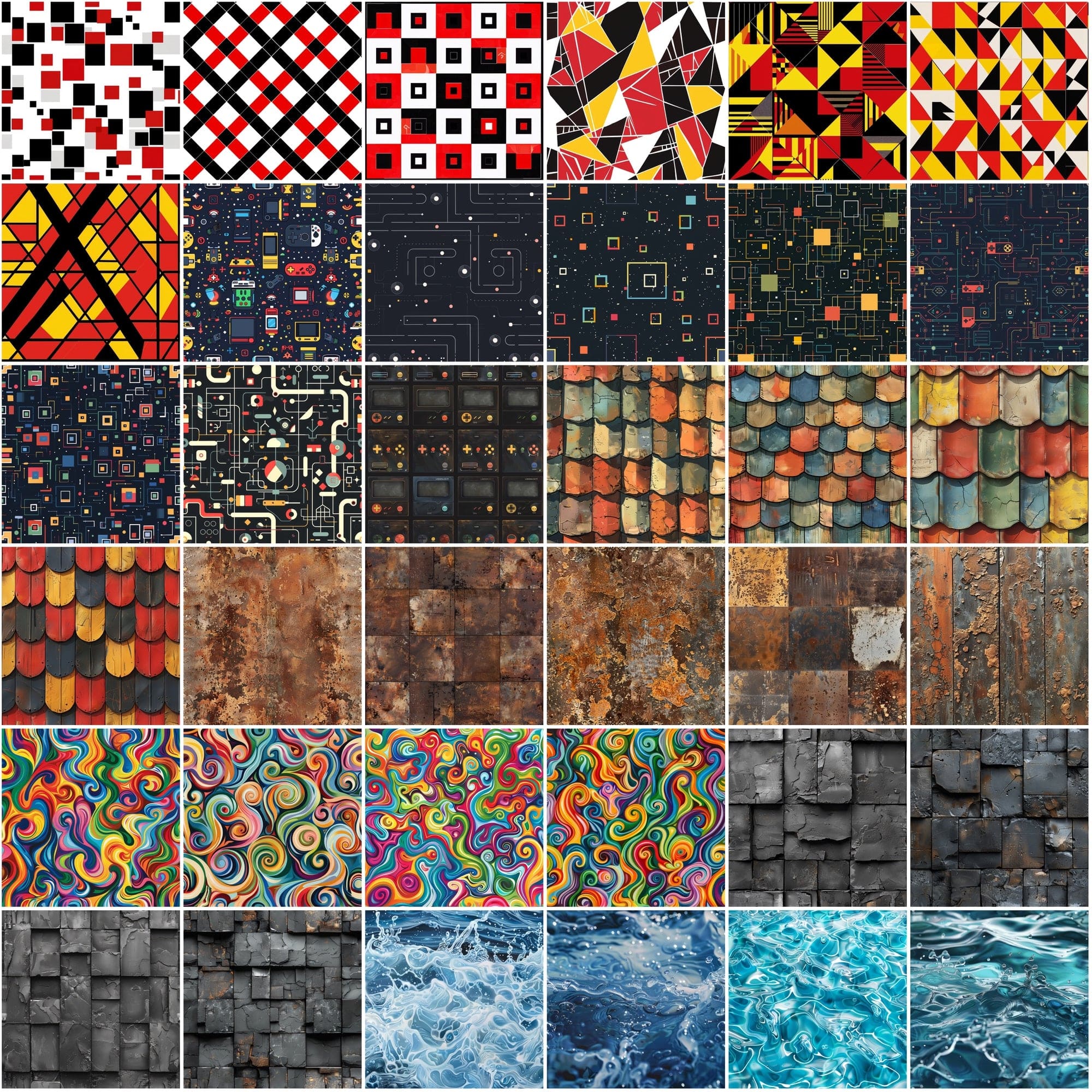 Ultimate Collection of 380 Seamless Patterns: Diverse Textures & Geometric Designs with Commercial License Sumobundle