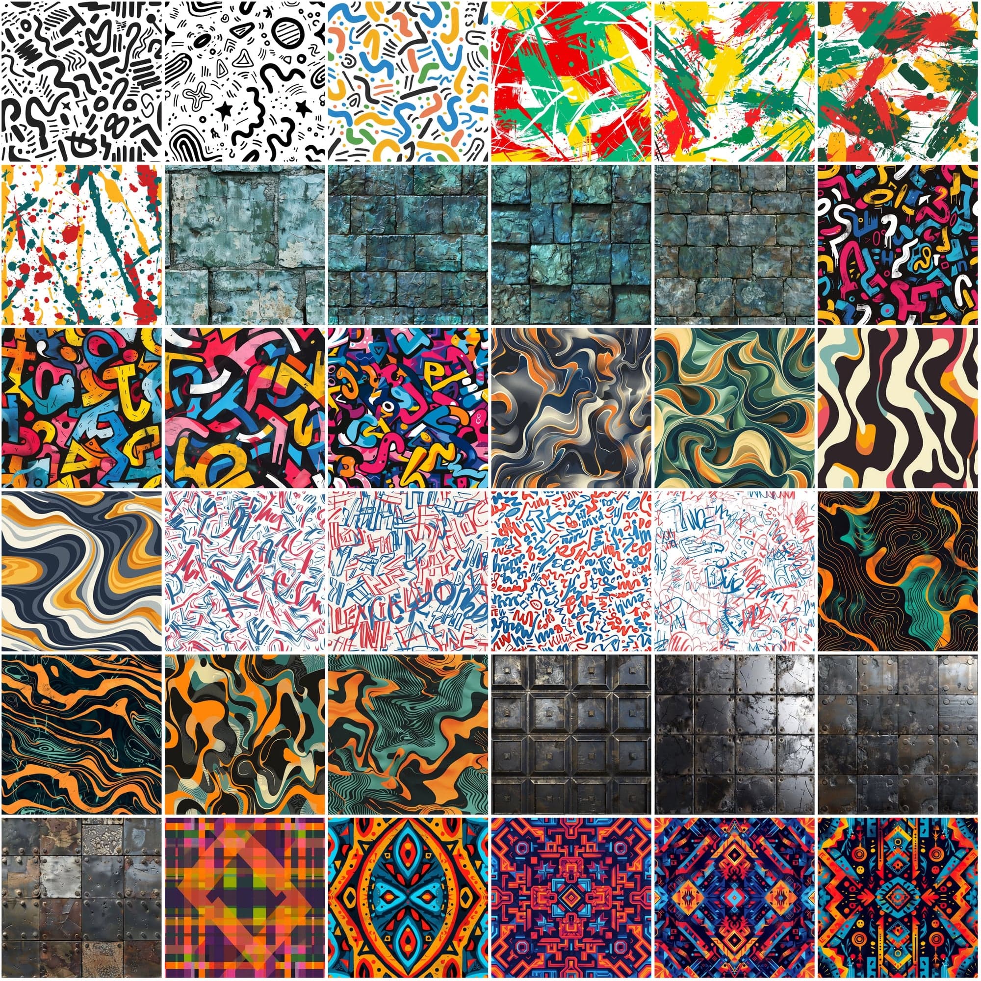 Ultimate Collection of 380 Seamless Patterns: Diverse Textures & Geometric Designs with Commercial License Sumobundle
