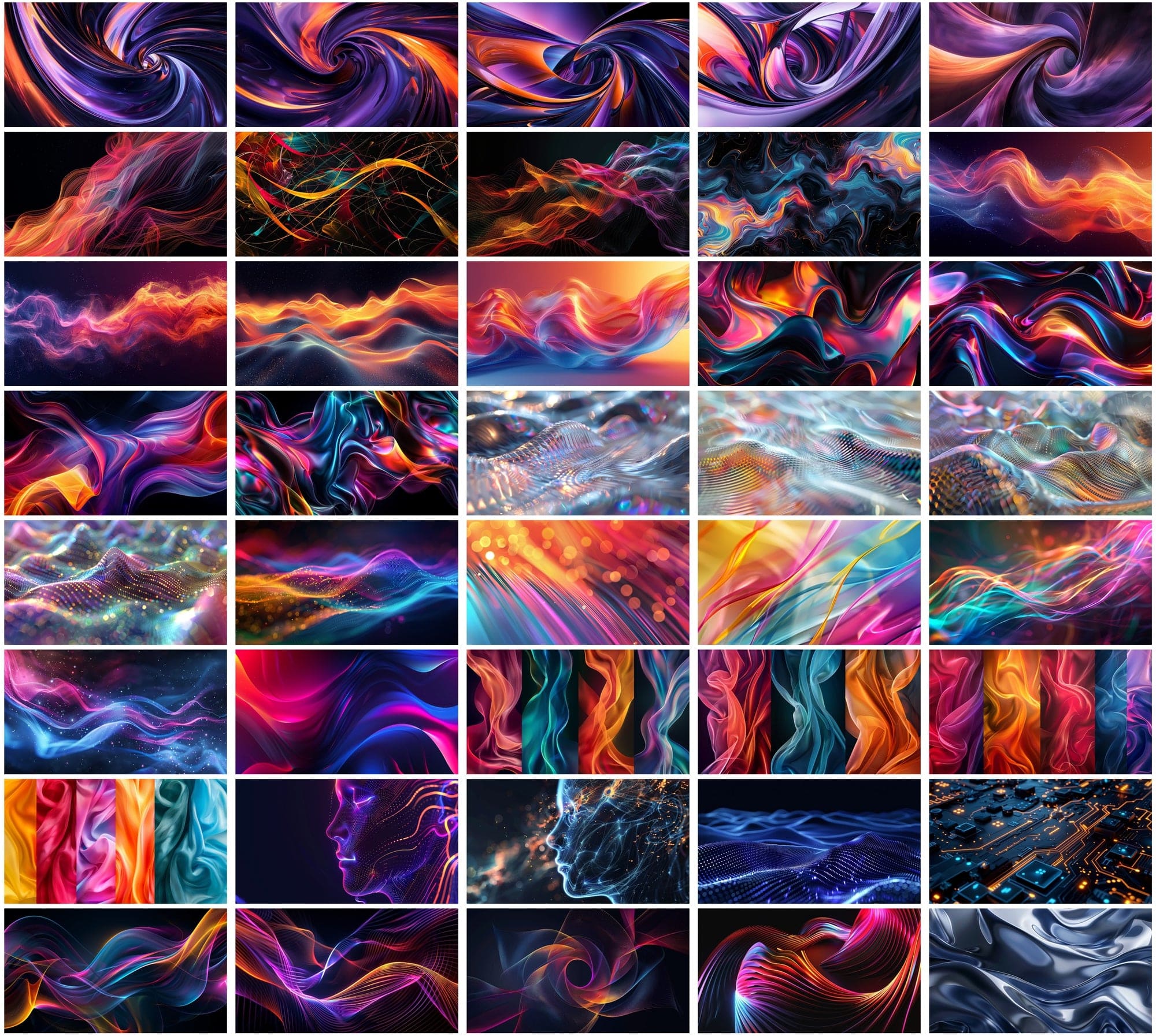 Ultimate Collection of 500 Hero Images & Wallpapers - Neon, Abstract, and Futuristic Designs Digital Download Sumobundle