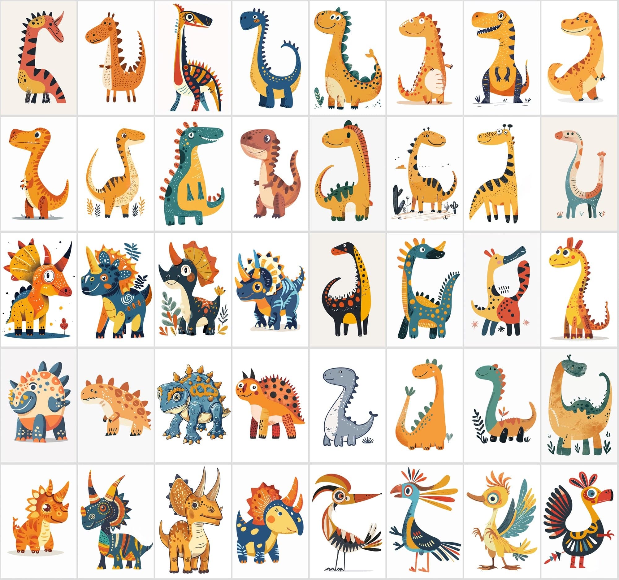 Ultimate Dinosaur Clipart: 420 High-Res PNGs | Transparent | Commercial License Digital Download Sumobundle