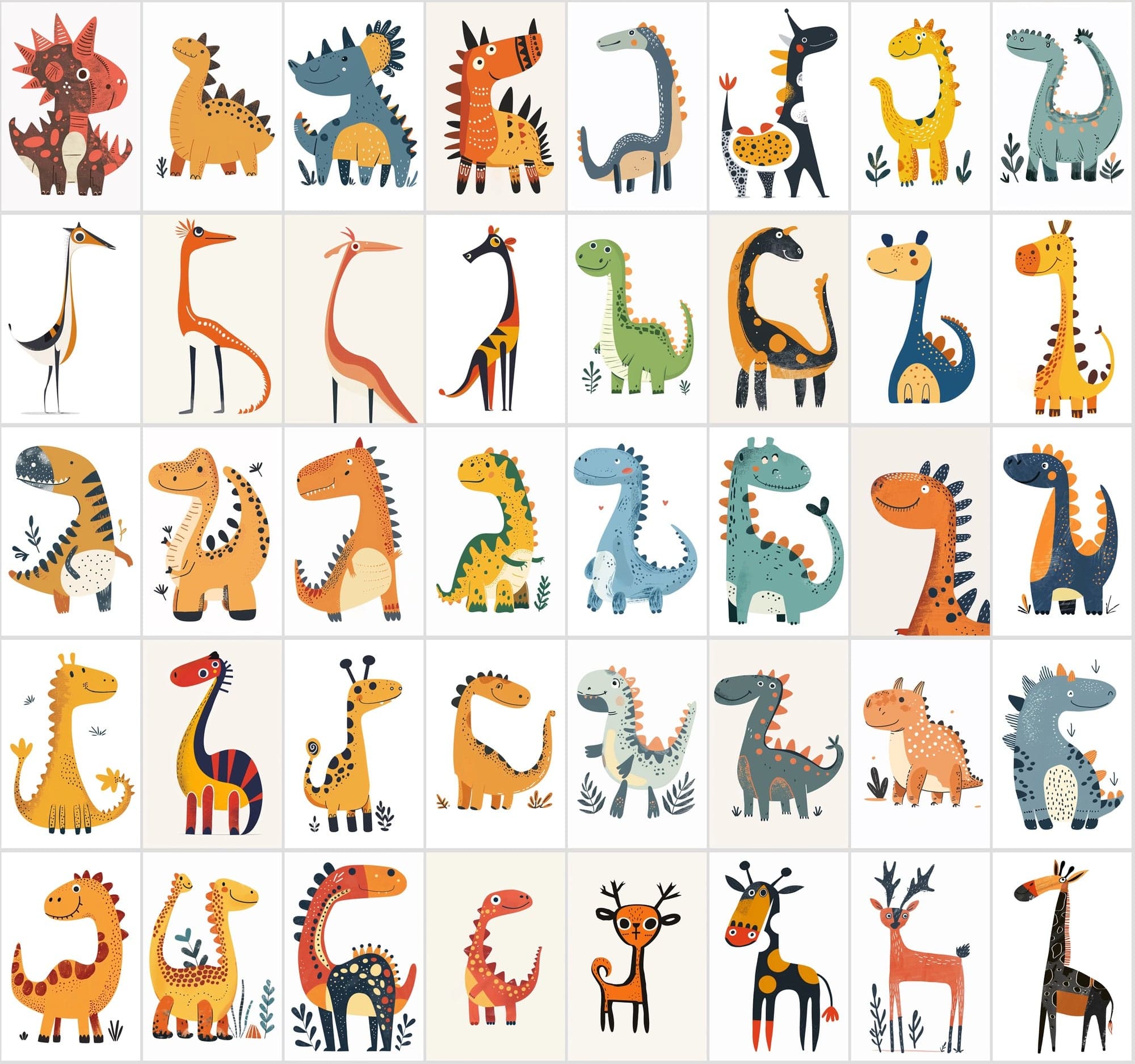 Ultimate Dinosaur Clipart: 420 High-Res PNGs | Transparent | Commercial License Digital Download Sumobundle