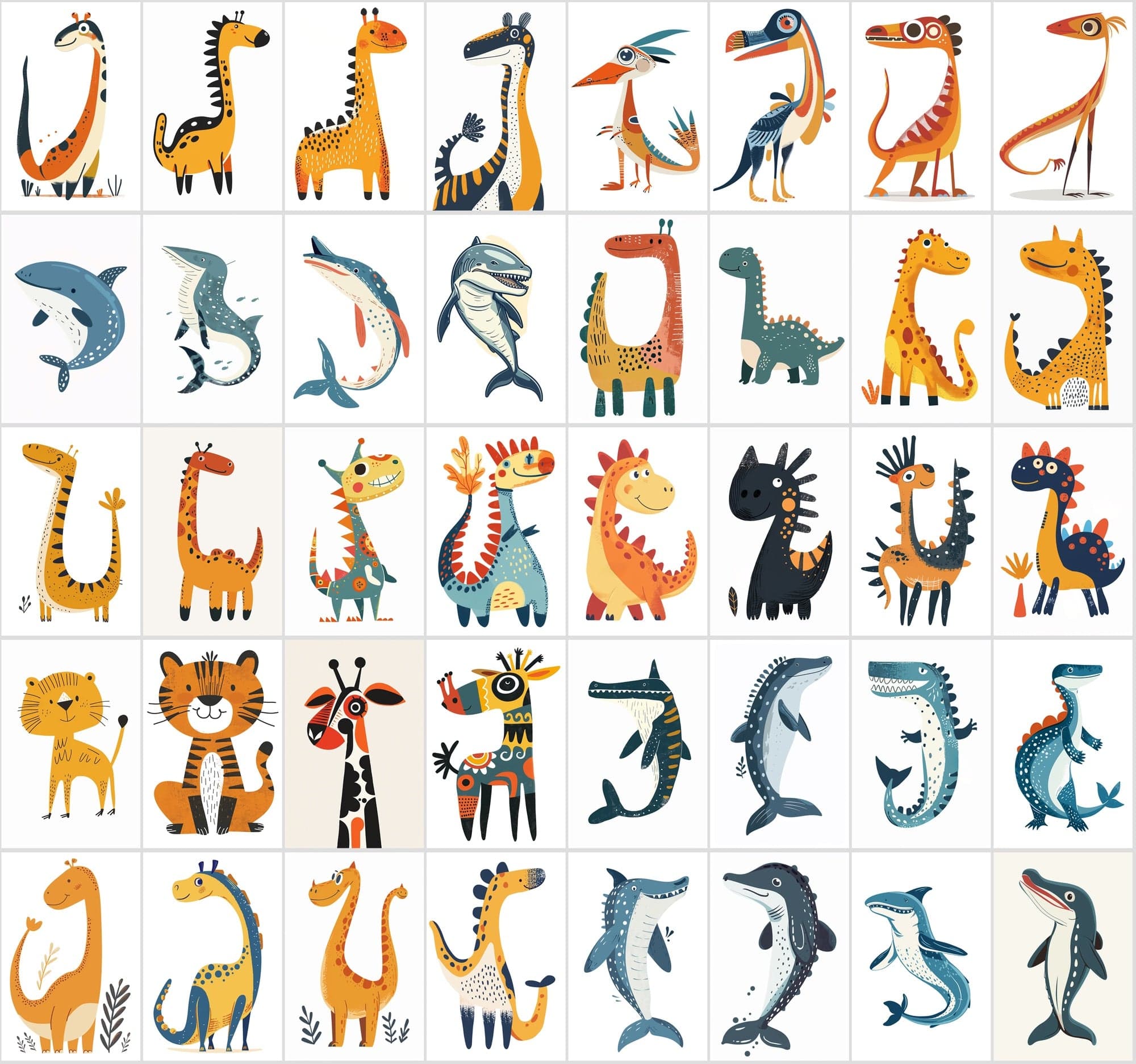 Ultimate Dinosaur Clipart: 420 High-Res PNGs | Transparent | Commercial License Digital Download Sumobundle