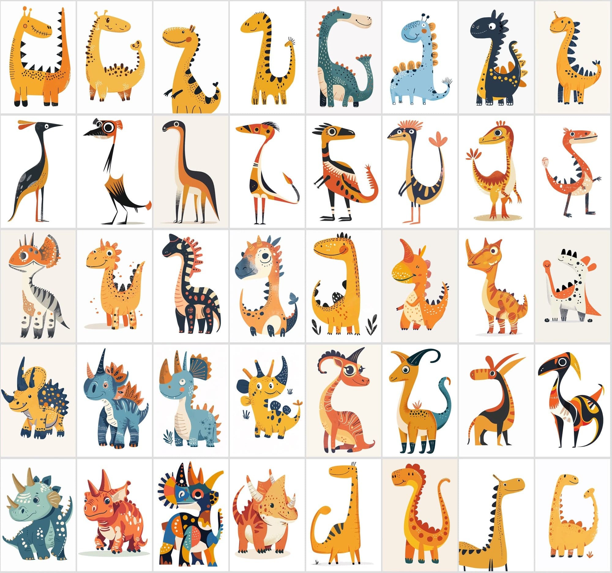 Ultimate Dinosaur Clipart: 420 High-Res PNGs | Transparent | Commercial License Digital Download Sumobundle