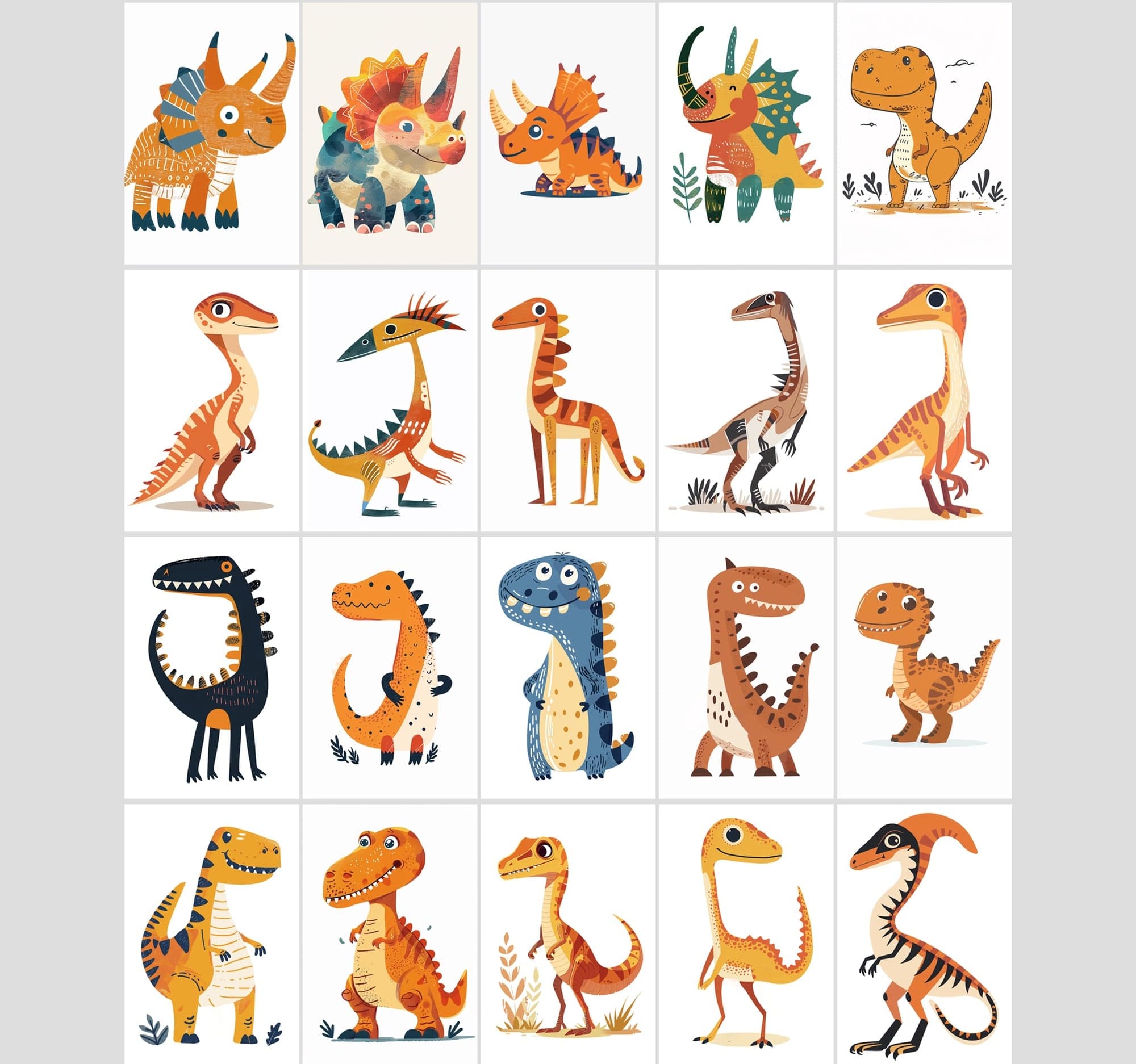 Ultimate Dinosaur Clipart: 420 High-Res PNGs | Transparent | Commercial License Digital Download Sumobundle