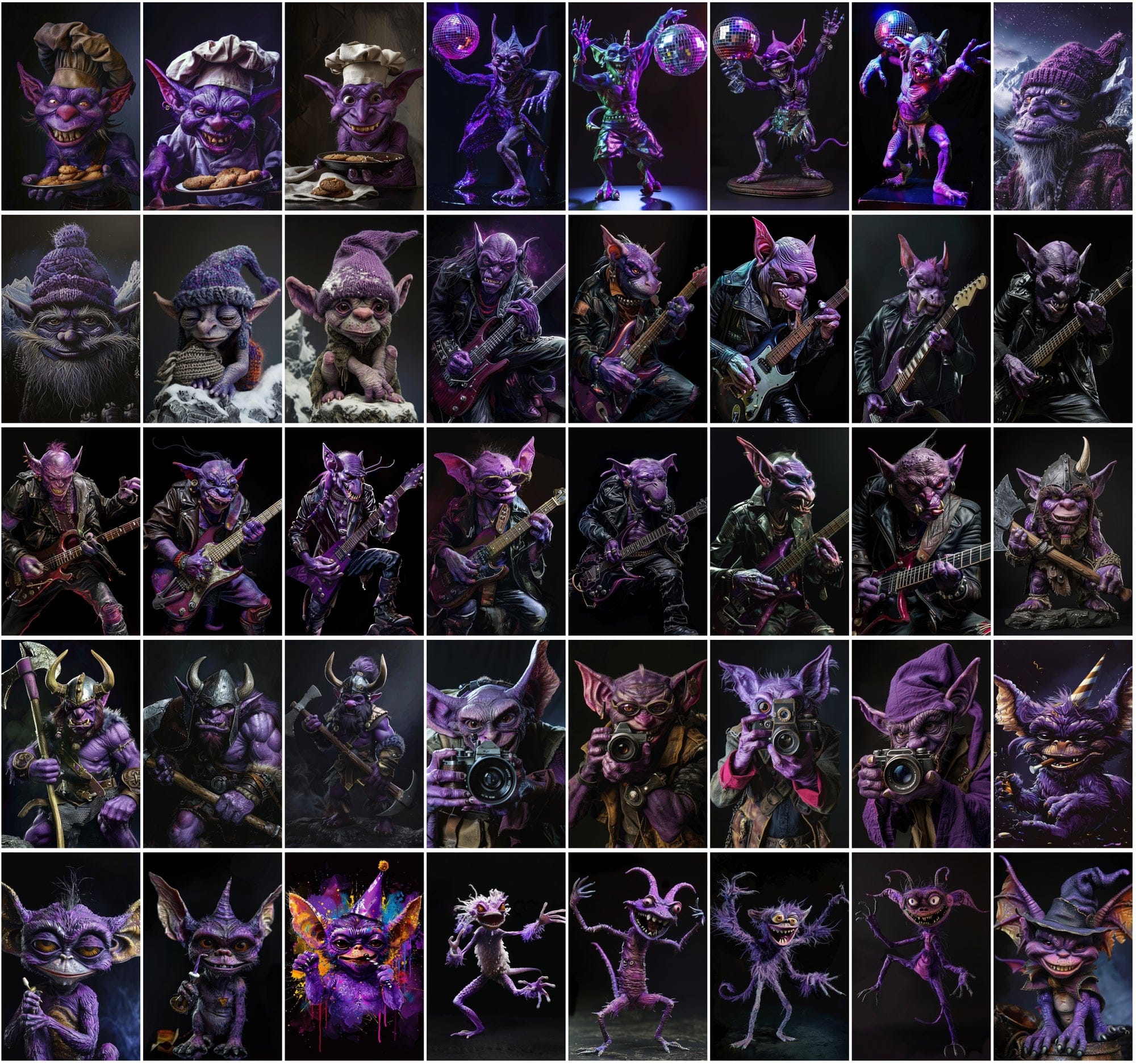 Ultimate Fantasy Art Bundle: 400+ Purple Monsters & Surreal Images, Commercial Use Digital Download Sumobundle