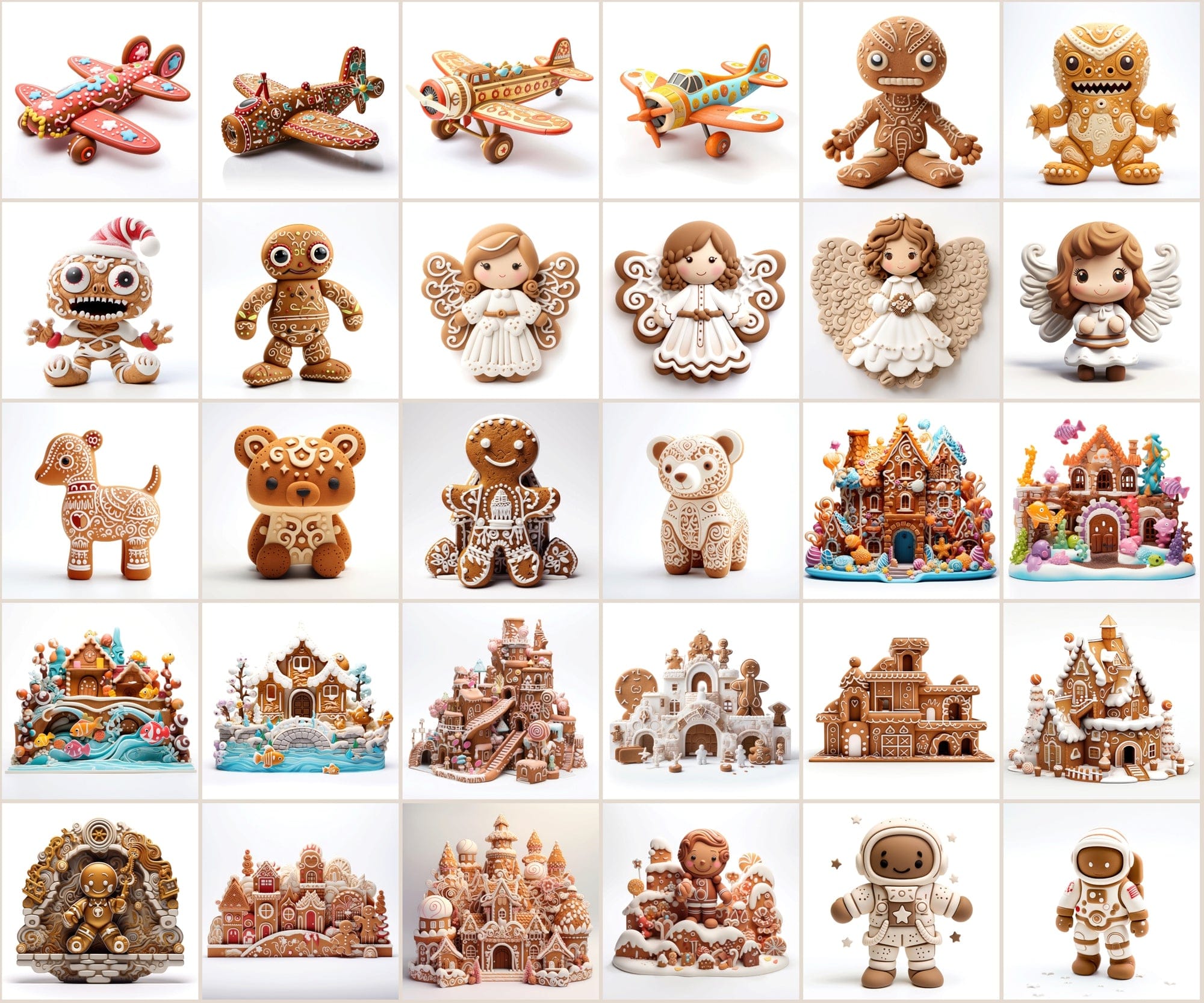 Ultimate Gingerbread Creations Collection - 400 Transparent PNG's Digital Download Sumobundle
