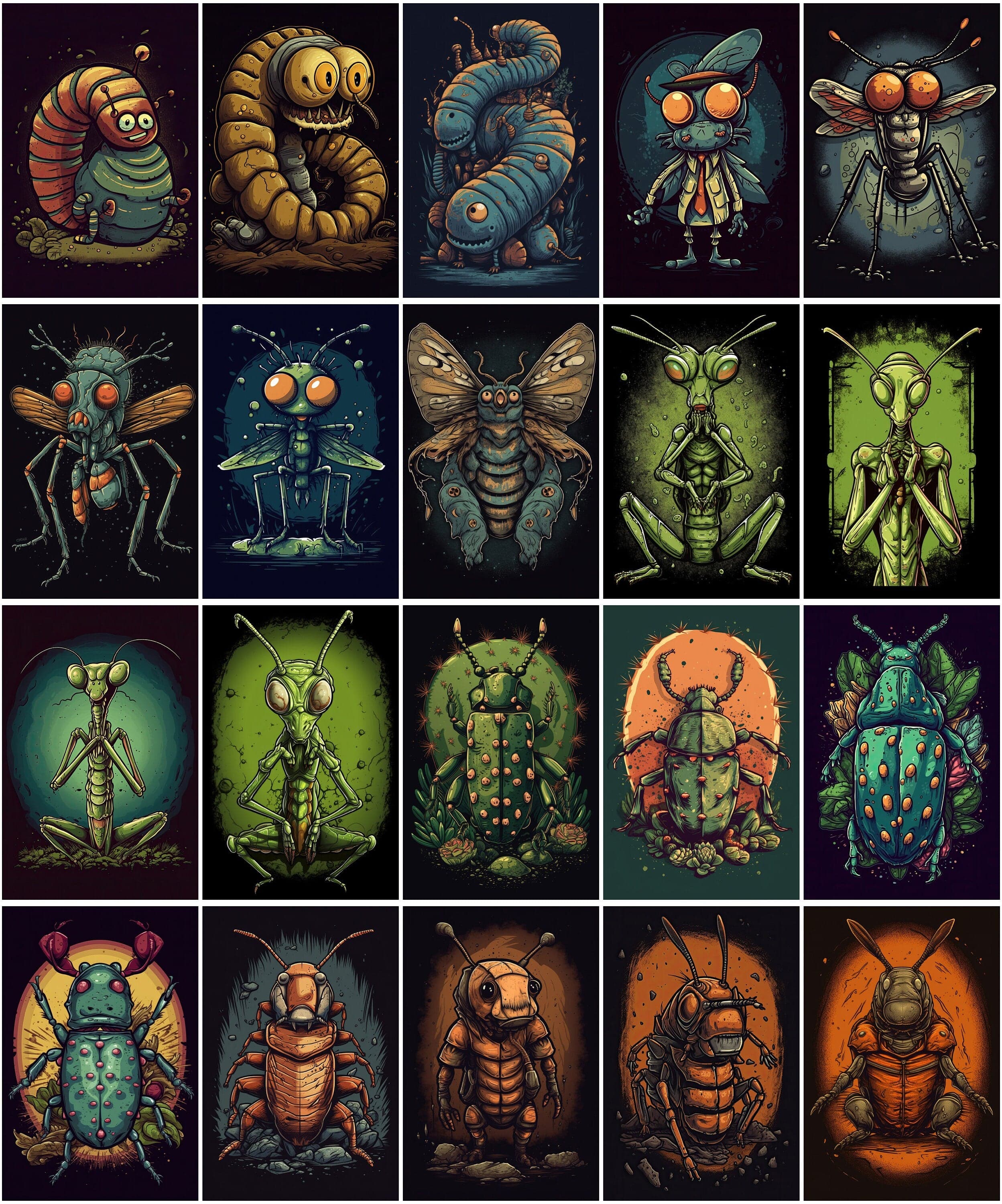 Unique Insect Bundle: 100 Premium Images for T-Shirt & Wall Art Designs Digital Download Sumobundle